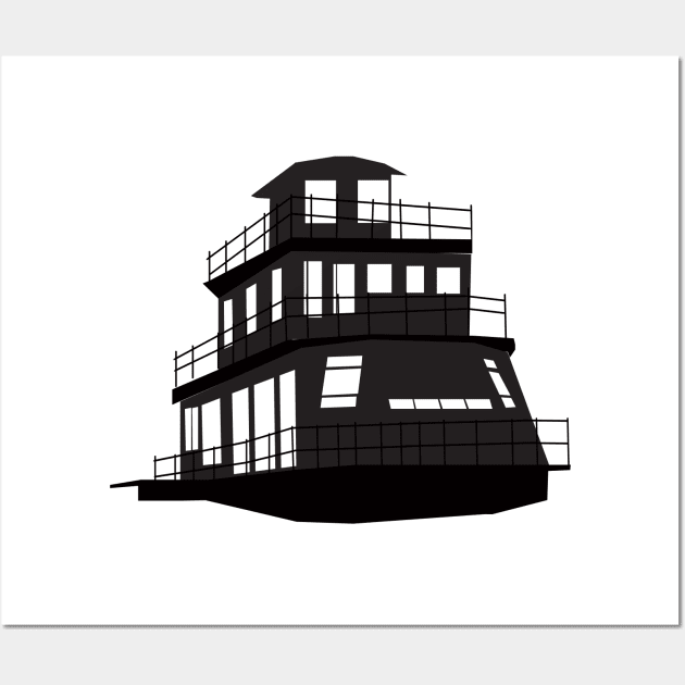 BLACK HOUSE BOAT Wall Art by HAIFAHARIS